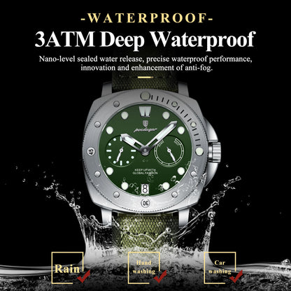High Quality Military Watch for Man Waterproof Luminous Date Fashion Men Clock Nylon Leather Quartz Men'S Watches Reloj