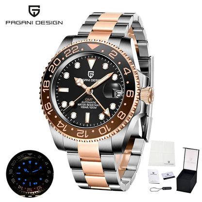 2025 New  Top Mechanical Automatic Watch Sports Rubber Diver Series Watch Luminous Date Display Watches for Man