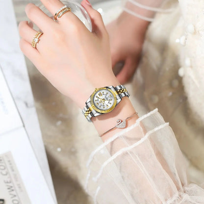 Luxury Watch for Woman Luminous Waterproof Date Stainless Steel Ladies Watch Fashion Casual Quartz Women'S Watches Gift