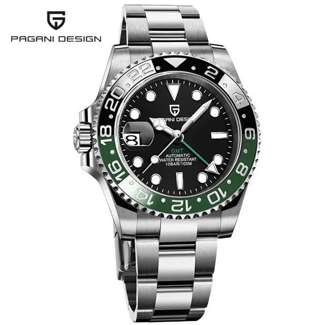40MM Ceramic GMT Automatic Watch Men'S Mechanical Watch Sapphire Glass 100M Waterproof Men'S Mechanical Watch