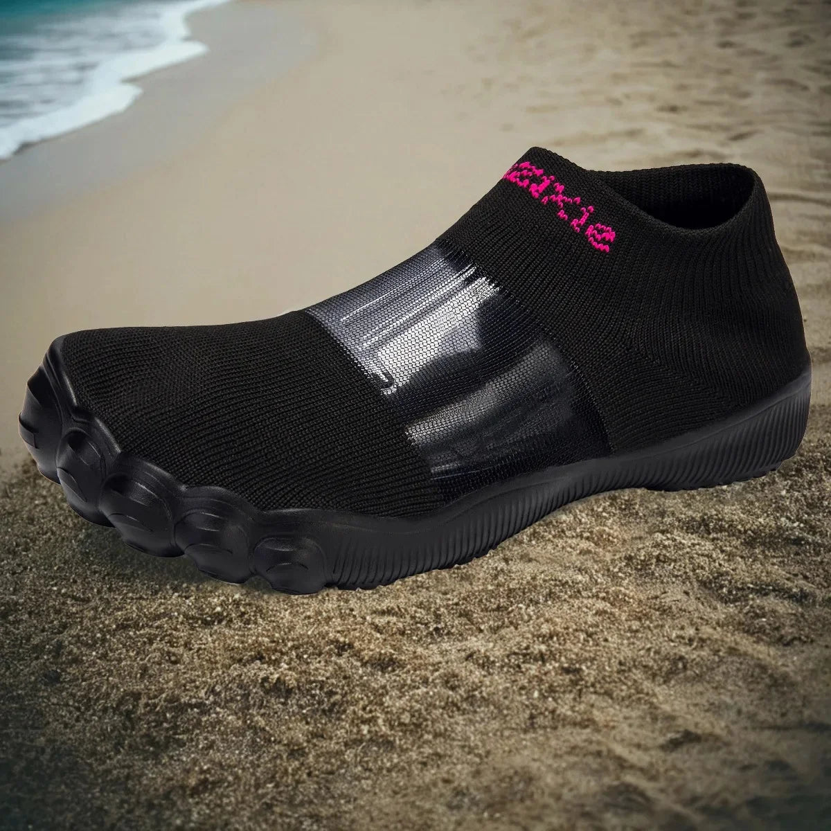 Unisex Outdoor Beach Crossing Shoes Breathable Mesh Slip-On Water Shoes Men Women Swimming Beach Walking Anti-Slip Cut-Resistant