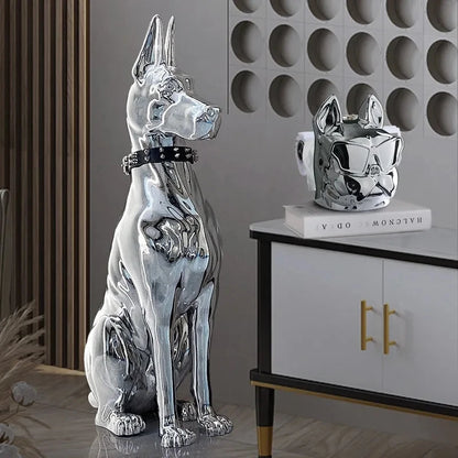 Modern Floor Decoration Electroplating Dog Porch TV Cabinet Next to the Living Room High-Grade Ornaments Statue Home Accessories