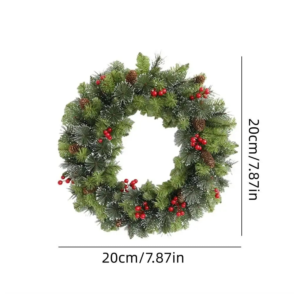With Pinecone and Berry Christmas Hanging Garland Artificial Holiday Art Xmas Wreath Gifts Multifunctional 20/30/40Cm