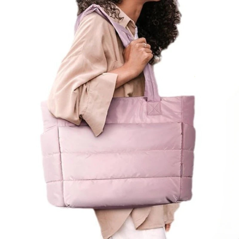 Women'S Bag Large Capacity Solid Color Tote Bag Versatile Handbag for Commuter Work Student Class Shopping Bag