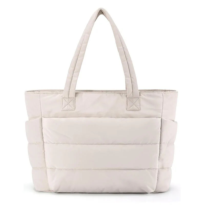 Women'S Bag Large Capacity Solid Color Tote Bag Versatile Handbag for Commuter Work Student Class Shopping Bag