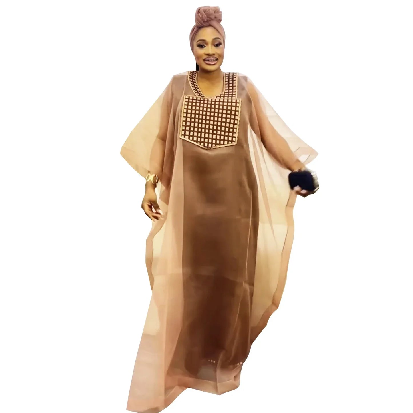 African Dress for Woman Embroidery Design Ladys Clothes plus Size Dresses for Women Floor Length
