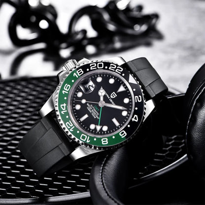 2025 New  Top Mechanical Automatic Watch Sports Rubber Diver Series Watch Luminous Date Display Watches for Man