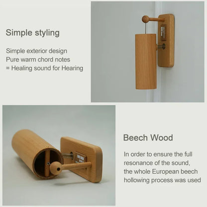 432Hz Door Opening Wood-Made Doorbell Chime Music Chords Door Bell Chimes for Home Business Entrance Fridge Housewarming Gift