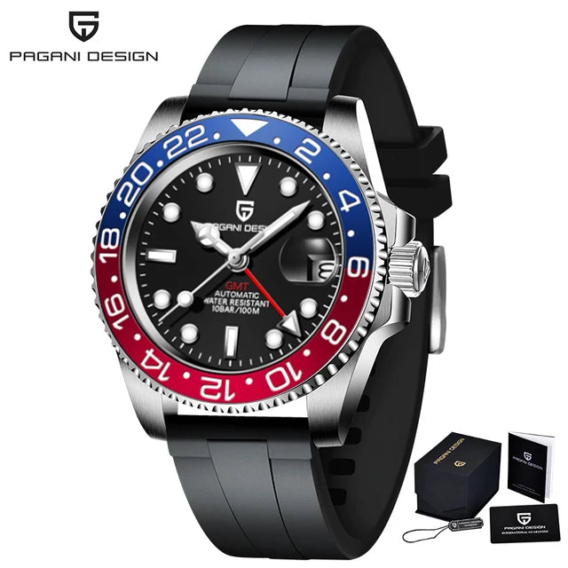 40MM Ceramic GMT Automatic Watch Men'S Mechanical Watch Sapphire Glass 100M Waterproof Men'S Mechanical Watch