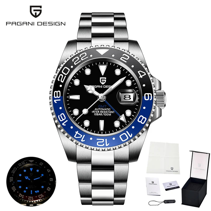 2025 New  Top Mechanical Automatic Watch Sports Rubber Diver Series Watch Luminous Date Display Watches for Man