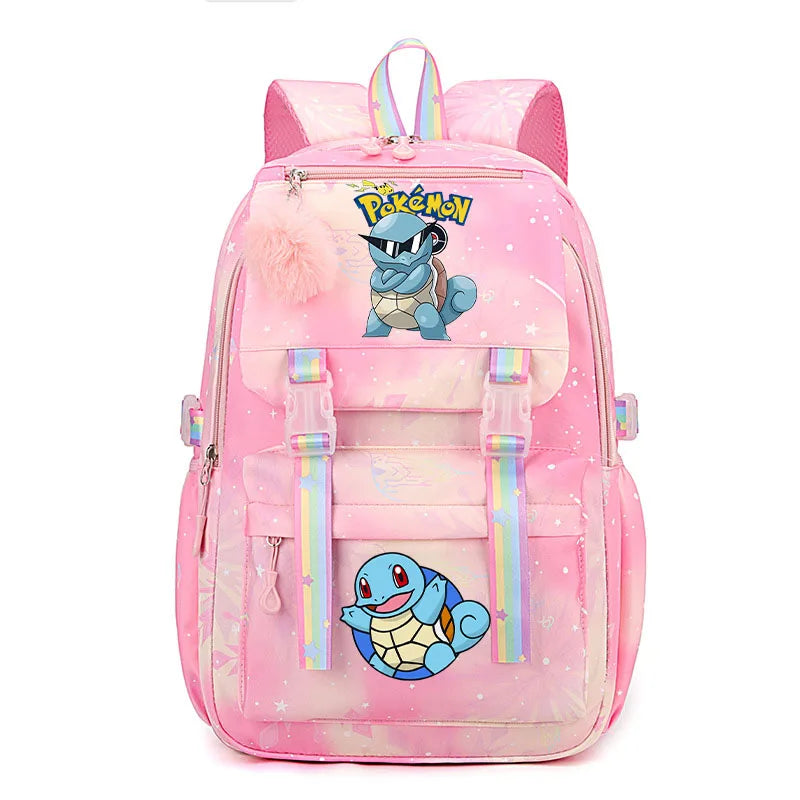 Anime Pikachu Charmander Cartoon Bookbag Pokemon Backpack Children Gift for Teen Student Back to School Backpack Gir