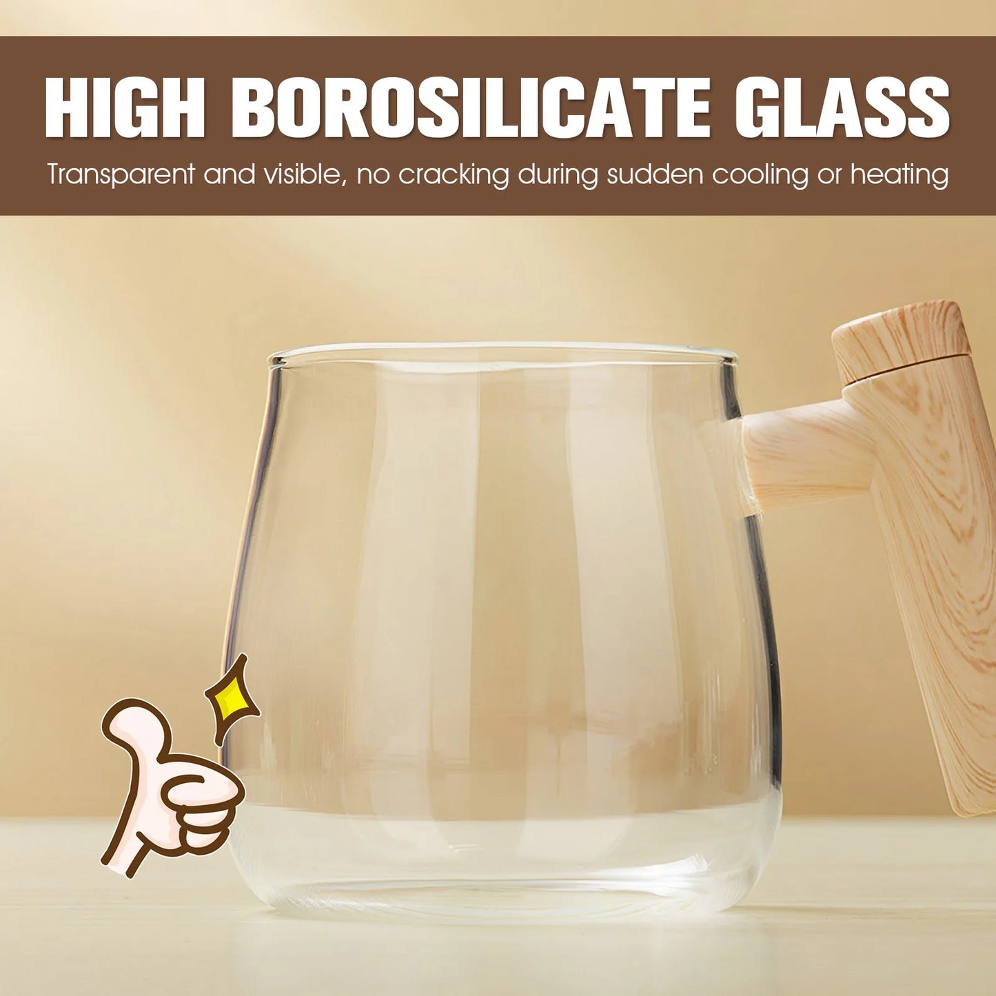Self Stirring Coffee Mug with Handle 400Ml Electric Stirring Mug 7000Rpm High Speed Self Mixing Mug Glass Self Stirring Cup