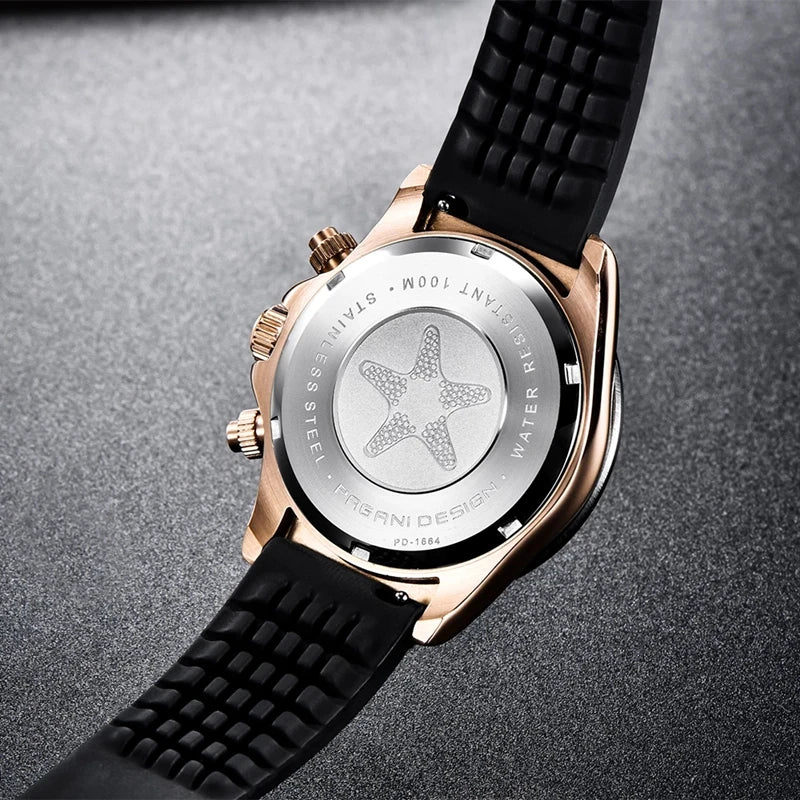 40Mm New V2  Men'S Quartz Watches Sapphire Retro Chronograph Stainless Steel Waterproof Watch Men Relogio Masculino