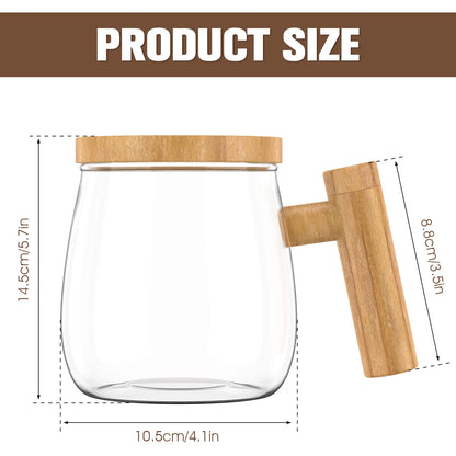 Self Stirring Coffee Mug with Handle 400Ml Electric Stirring Mug 7000Rpm High Speed Self Mixing Mug Glass Self Stirring Cup