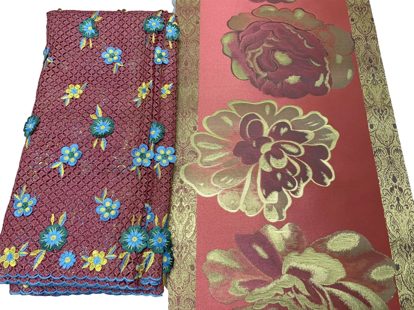 Nigerian 3D Embroidered Water Soluble Lace Fabric 2025 African Guipure Cord Lace Fabric for Sewing Women Dresses Latest 5 Yards