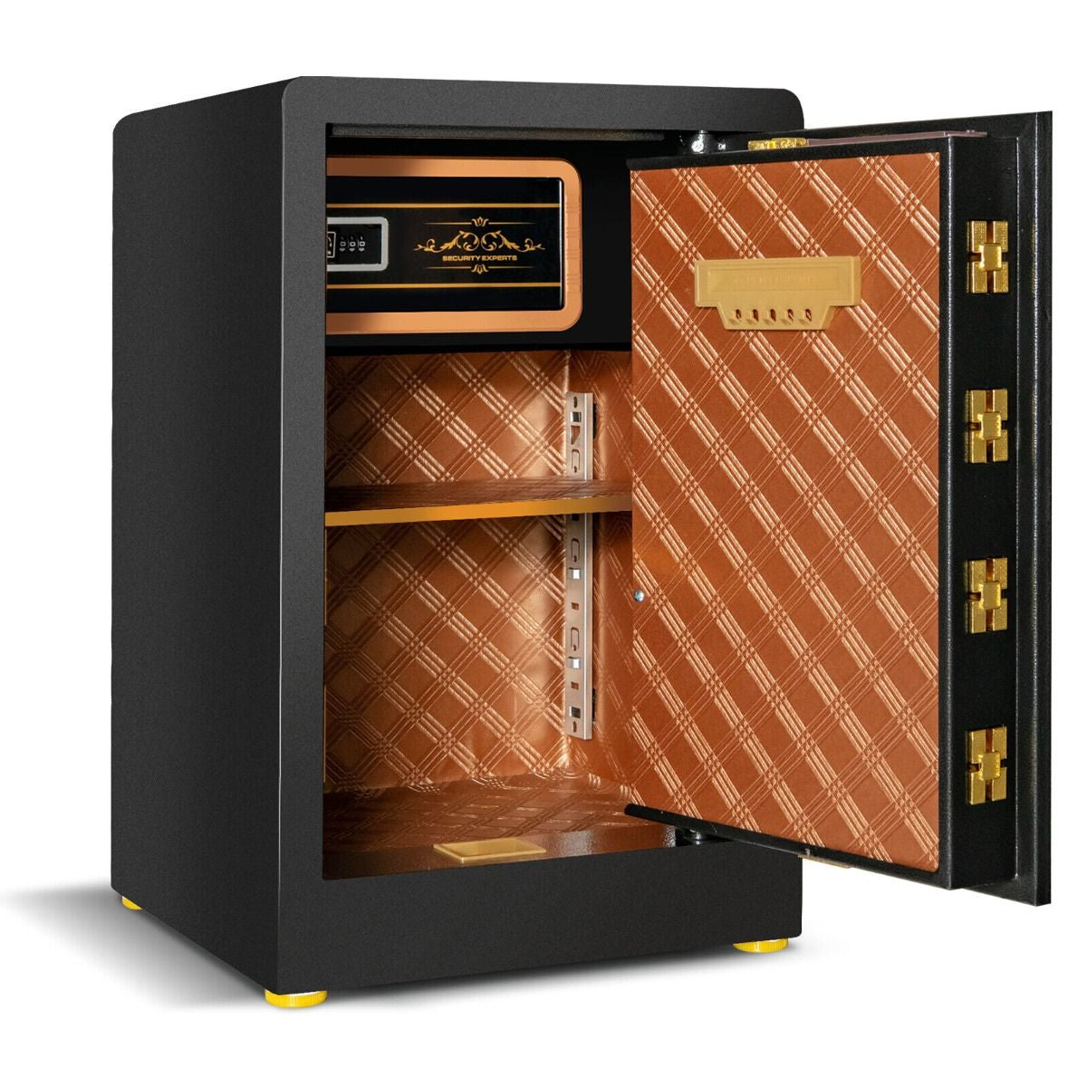 Electronic Safe with Triple Access Mechanisms for Secure Cash and Jewelry Storage