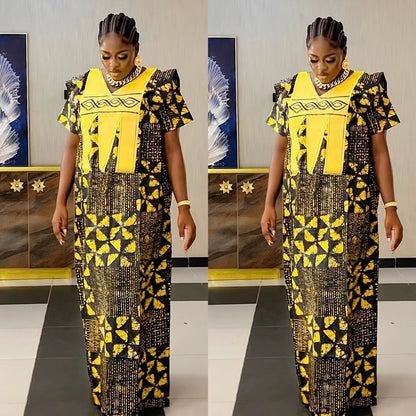 African Dresses for Women Traditional Africa Clothing Dashiki Ankara Outfits Gown Abayas Robe Muslim Kaftan Maxi Long Dress 2025