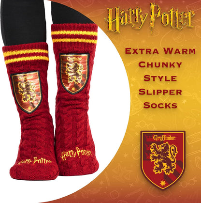 - Women'S Slippery Socks - Burgundy Gryffindor/Black Woolly Bed Socks - One Size Fits Women'S Size 5-8 - Official Merchandise