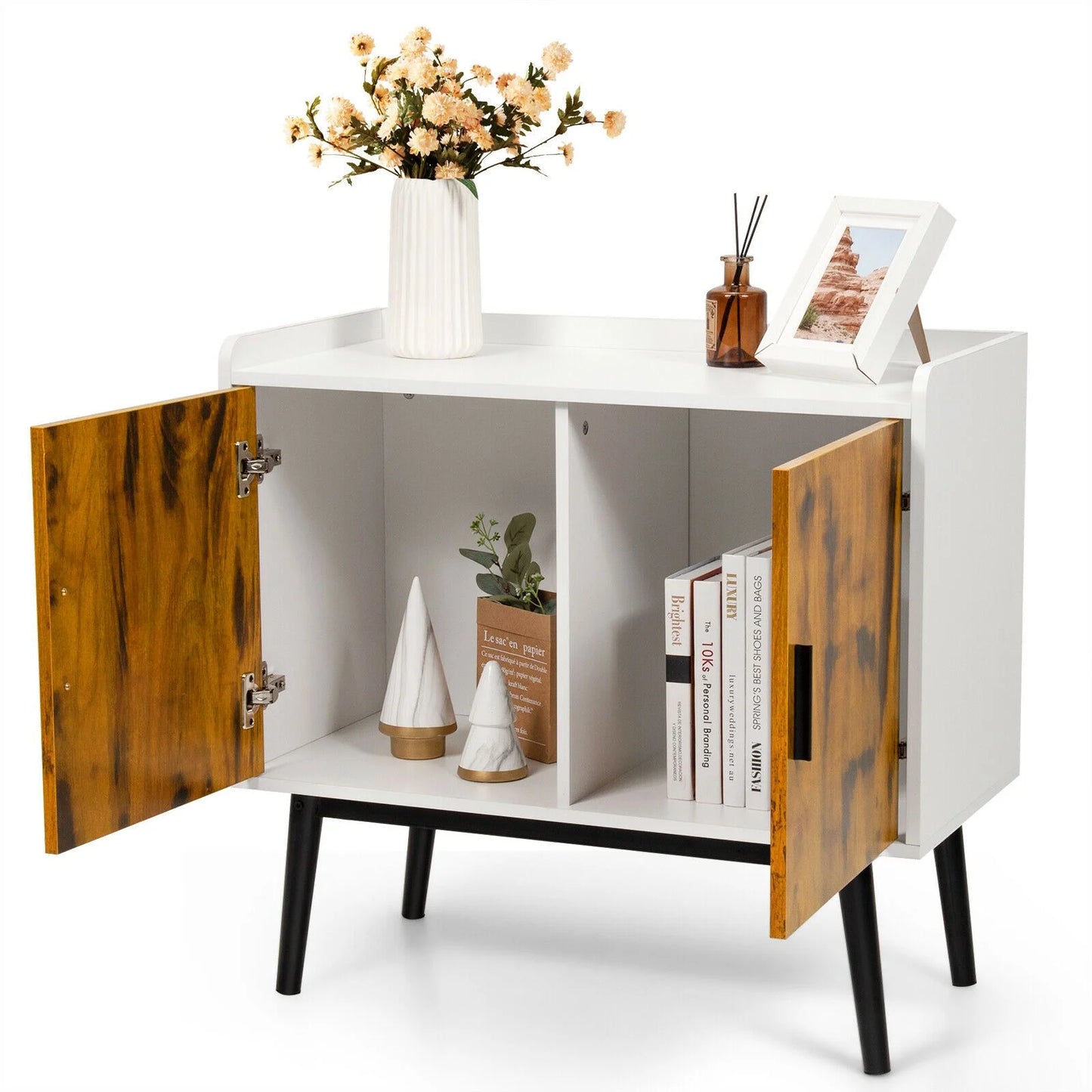 Sophisticated Wooden Sideboard with Double Doors