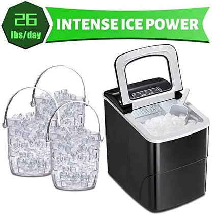 Portable Automatic Electric Countertop Ice Maker - Great for Party Hosting Never Run Out of Ice Again