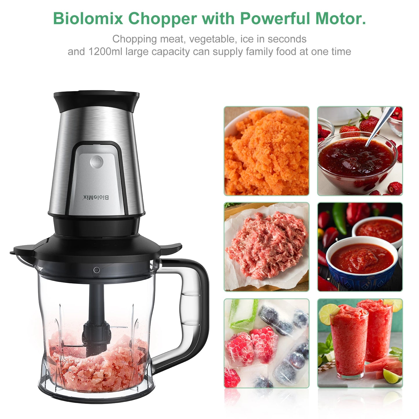 Versatile 3-in-1 Multifunctional Food Processor: 700W Juicer, Blender, and Personal Smoothie Maker with Chopper and Grinder