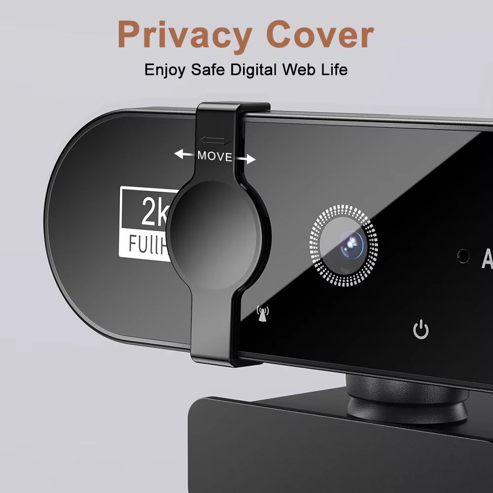 4K HD Webcam with 1080P Mini Camera and Built-in Microphone, 30FPS USB Autofocus for PC and Laptop Video Recording