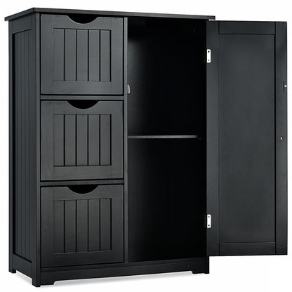 Freestanding Bathroom Cabinet with One Door and Three Drawers