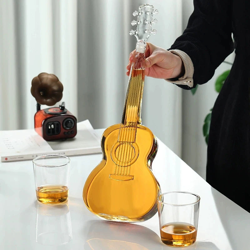 1000Ml Guitar Decanter Suit Fruit Juice the Wine Bottle Cup Originality Art for Bar Whisky Gift Music Violin Ornament