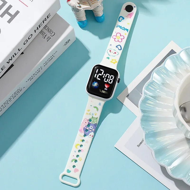 Disney Anime Figures Stitch Watches Children Wrist Strap Sports Intelligent Wristwatch Waterproof Kids Toys Electronic Bracelet