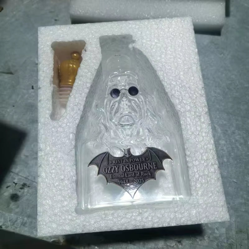 Ozzy Osbourne Whiskey Bottle Back to the Beginning Commemorative Whiskey Wine Bottle Home Decor Statue Collection Crafts