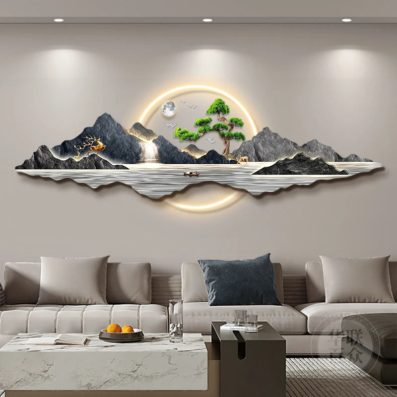 Light Luxury Clock Wall Chinese Modern Fashion Living Room Decorative Wall Watch Interior Design Horloge Murale Wall Decor