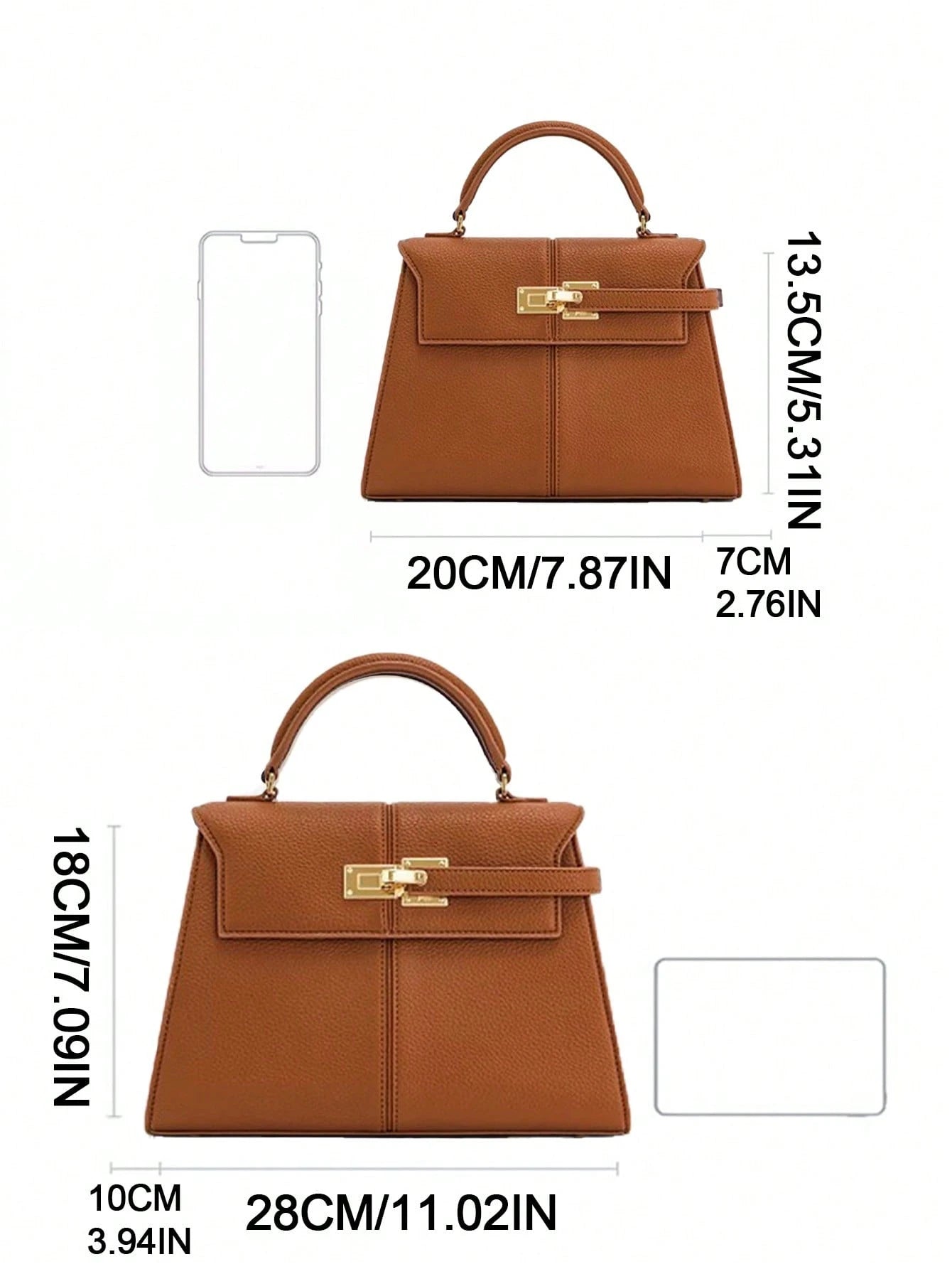 New Trapezoid PU Leather Women'S Handbag, High-End Versatile Crossbody Bag, Fashionable Niche Hand Carry Tote Bag for Commute, Best Mother'S Day Gifts Women