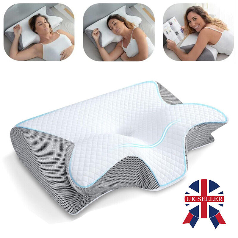 Butterfly-Shaped Memory Foam Neck Pillow for Enhanced Sleep Comfort with Slow Rebound Technology