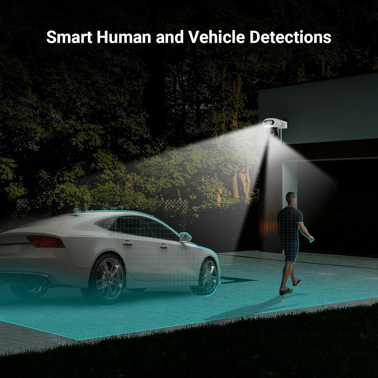 C90 Dual Lens 8MP (4MP+4MP) Wifi Outdoor Security Camera, 360° Surveillance Cameras, CCTV Cameras, Colour Night Vision, AI Person/Vehicle Detection, Two-Way Audio, Alexa, Waterproof