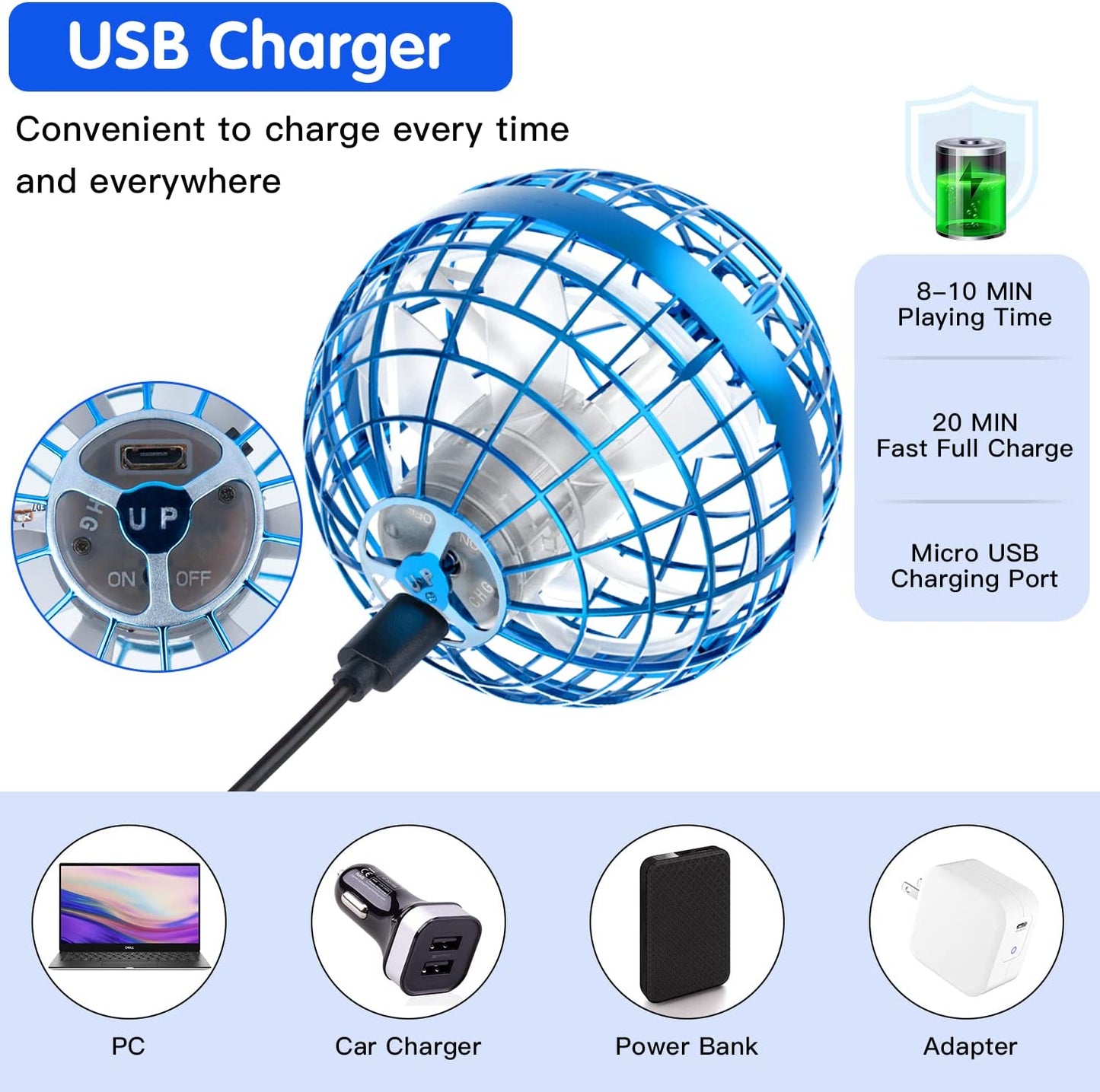 2025 Boomerang Hover Ball, Upgraded Flying Orb Galaxy Ball 2025 Cool Toys Gift for 6-10+ Year Old Boys & Girls Indoor & Outdoor Toy Flying Spinner Mini Drone