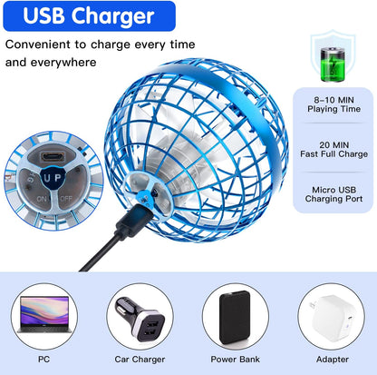 2025 Boomerang Hover Ball, Upgraded Flying Orb Galaxy Ball 2025 Cool Toys Gift for 6-10+ Year Old Boys & Girls Indoor & Outdoor Toy Flying Spinner Mini Drone