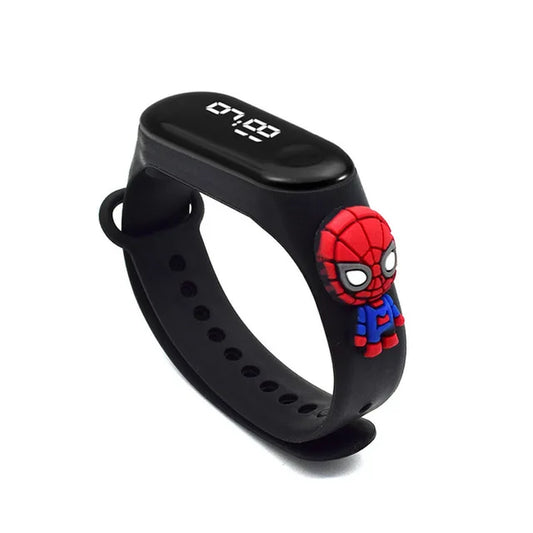 Disney Spider Man Children'S Cartoon Anime Character Luminous Bracelet Watch LED Touch Waterproof Clock Sports Gifts Christmas H