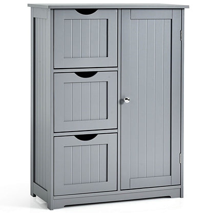 Freestanding Bathroom Cabinet with One Door and Three Drawers