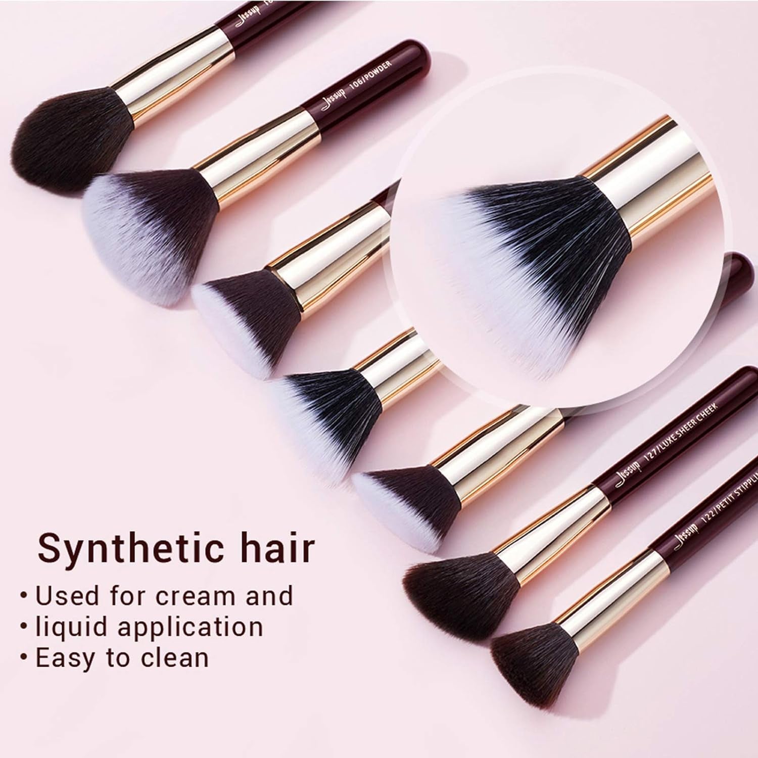 Makeup Brushes Set Professional, 25PCS Premium Natural Powder Foundation Eyeshadow Blending Concealer Blush Highlight Labeled Brushes, T280