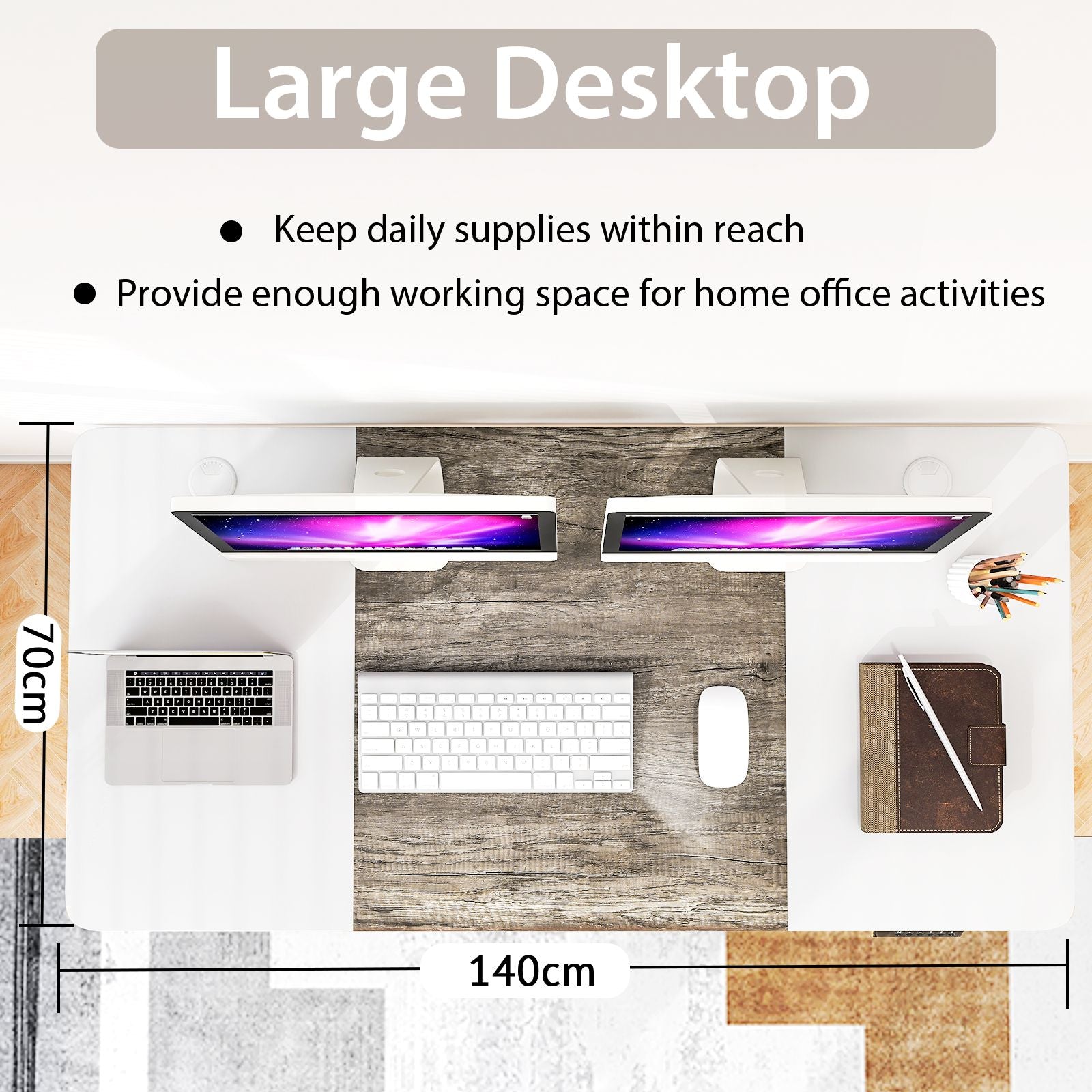 Electric Height-Adjustable Standing Desk with Integrated USB Charging: Enhance Your Workspace Comfort and Productivity