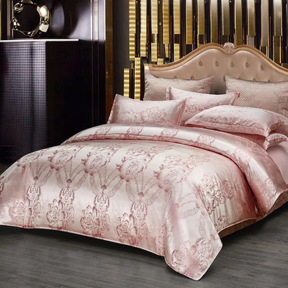 3Pcs Duvet Cover and Pillow Case Set No Filling,European Light Luxury Type Skin-Friendly Soft Fabric,For Family Bedroom Bedding