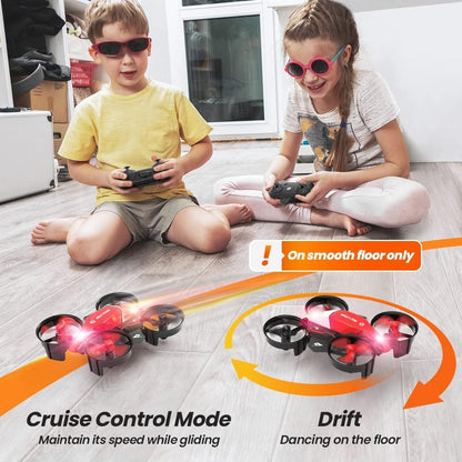 HS210F Mini Nano RC Drone for Kids Gift Portable Pocket Quadcopter with Altitude Hold, 3D Flips and Headless Mode, Race Drone with Light Easy to Fly for Beginners