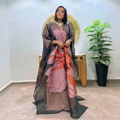 Luxury Two-Piece New Design African Dresses for Woman Embroidery Premium Clothing African Dresses for Woman Party for Women