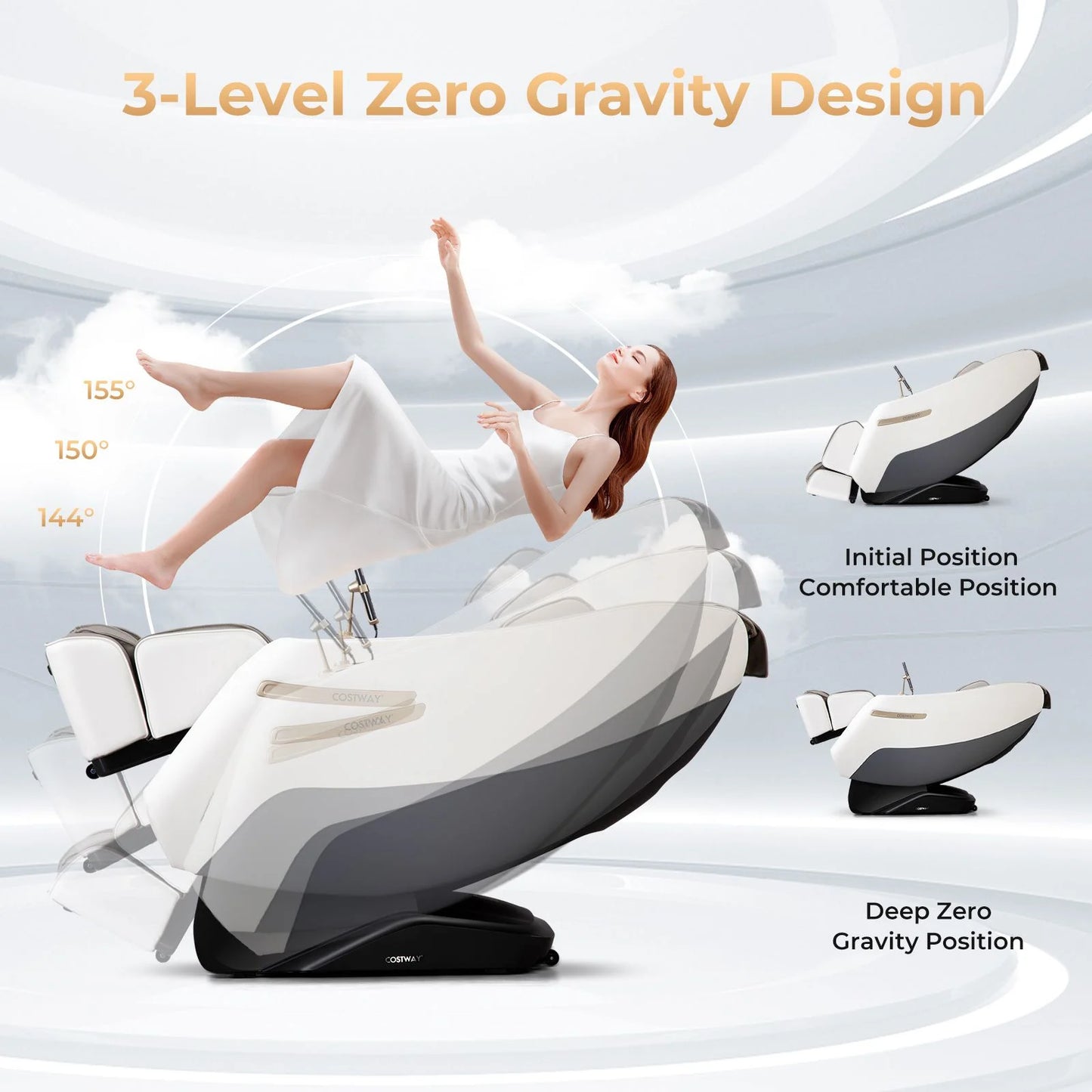 Zero Gravity SL Track Shiatsu Massage Recliner with Advanced Lumbar Heating Therapy for Ultimate Relaxation