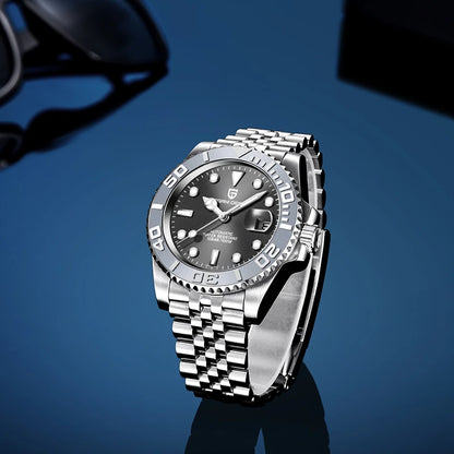 2023  New Luxury Men Mechanical Wristwatch Stainless Steel Sapphire Automatic Watch 100M Waterproof Clock