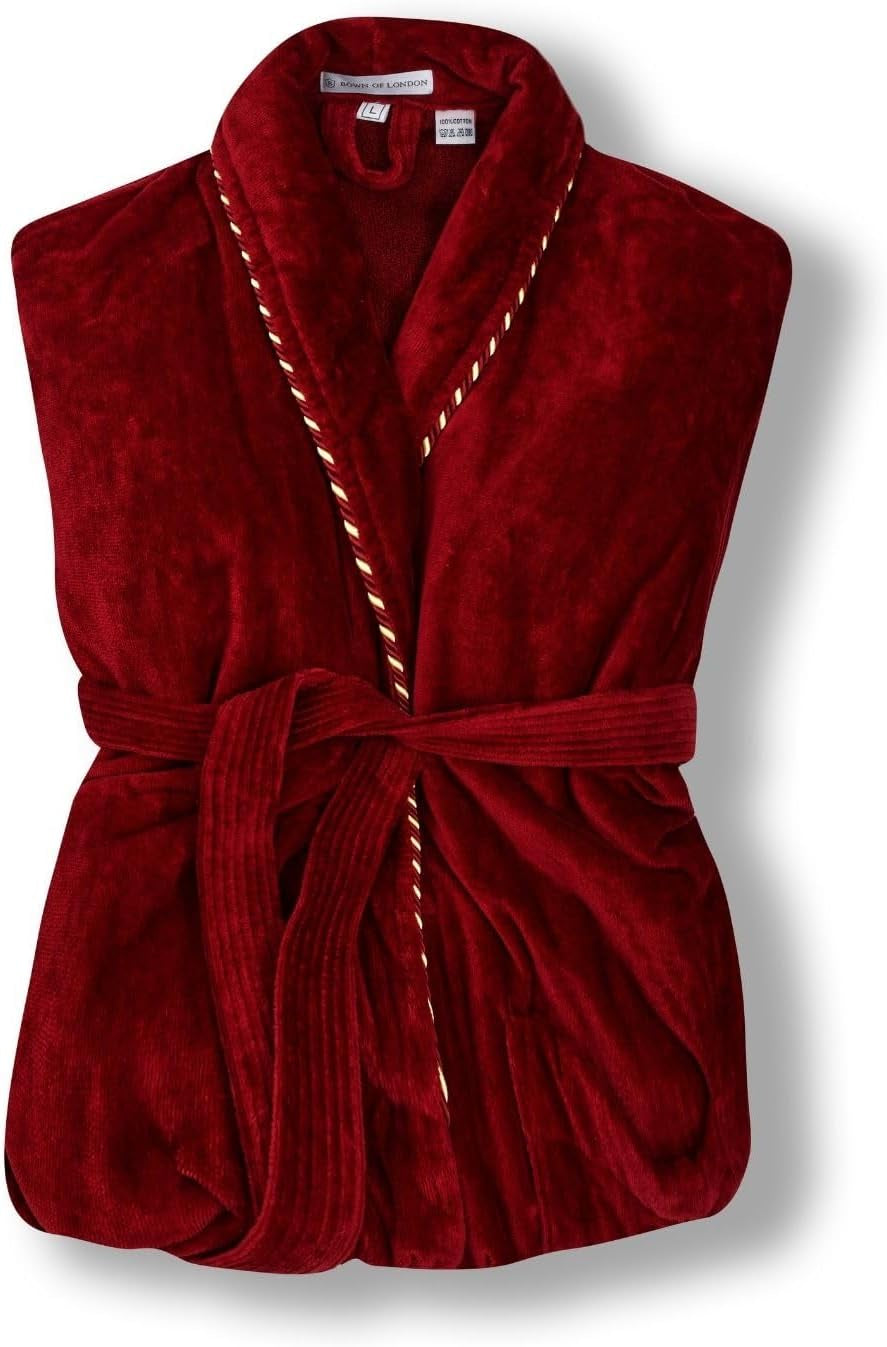 Men'S British Bathrobe - the Earl Claret