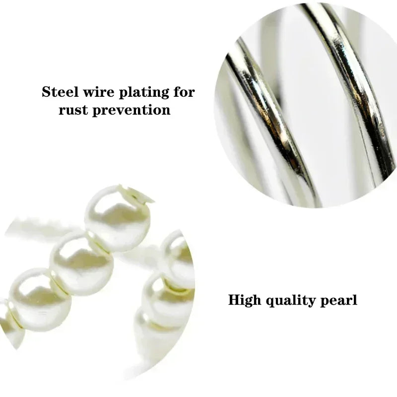 New Pearl Necklace Wine Rack Hanging Suspension Wine Bottle Holder Home Decor Desktop Decoration Luxury Magic Metal Resin Rack