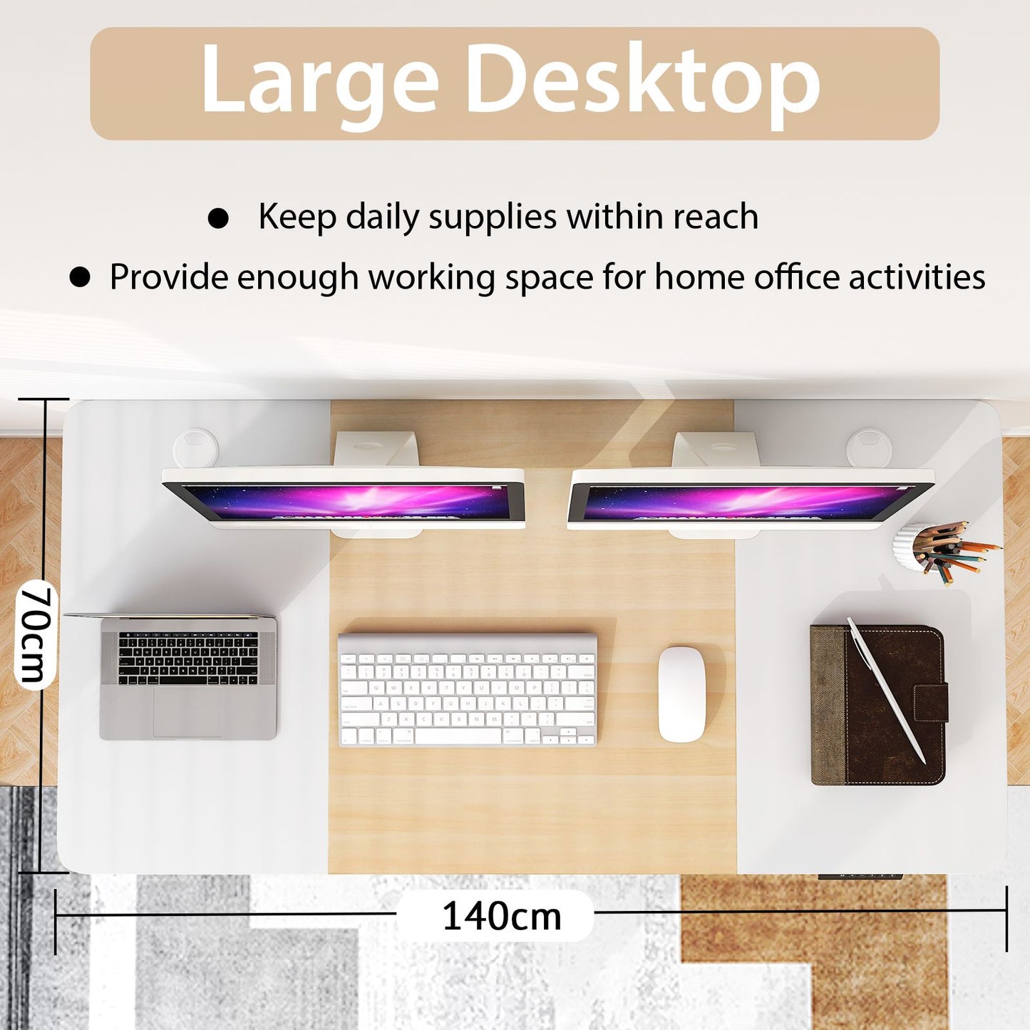 Electric Height-Adjustable Standing Desk with Integrated USB Charging: Enhance Your Workspace Comfort and Productivity