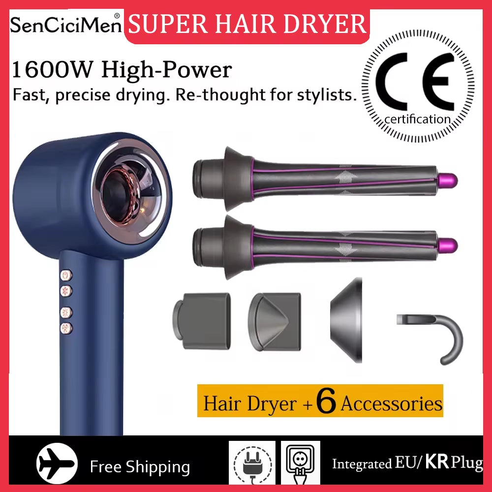 Super Hair Dryer 220V Leafless Hair Dryer Personal Hair Care Styling Negative Ion Tool Constant Anion Electric Hair Dryers