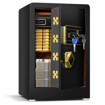 Electronic Safe with Triple Access Mechanisms for Secure Cash and Jewelry Storage